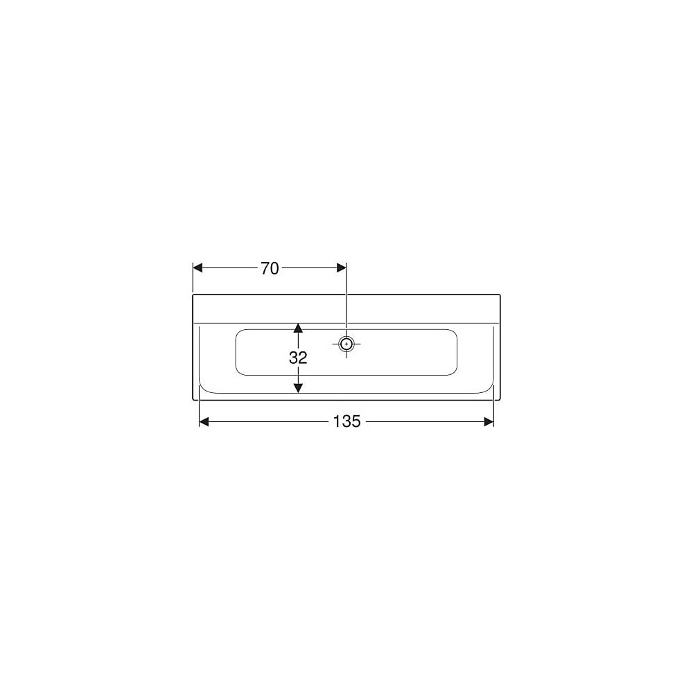 Geberit Xeno2 Möbelwaschtisch, Breite 140cm, Tiefe 48cm, ohne Hahnloch, ohne Überlau... GEBERIT-500276001 4025416383215 (Abb. 4)