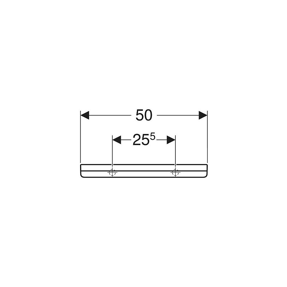 Geberit Renova Plan Wandablage, 50x6x12cm, Weiß... GEBERIT-299150000 4022009353587 (Abb. 4)