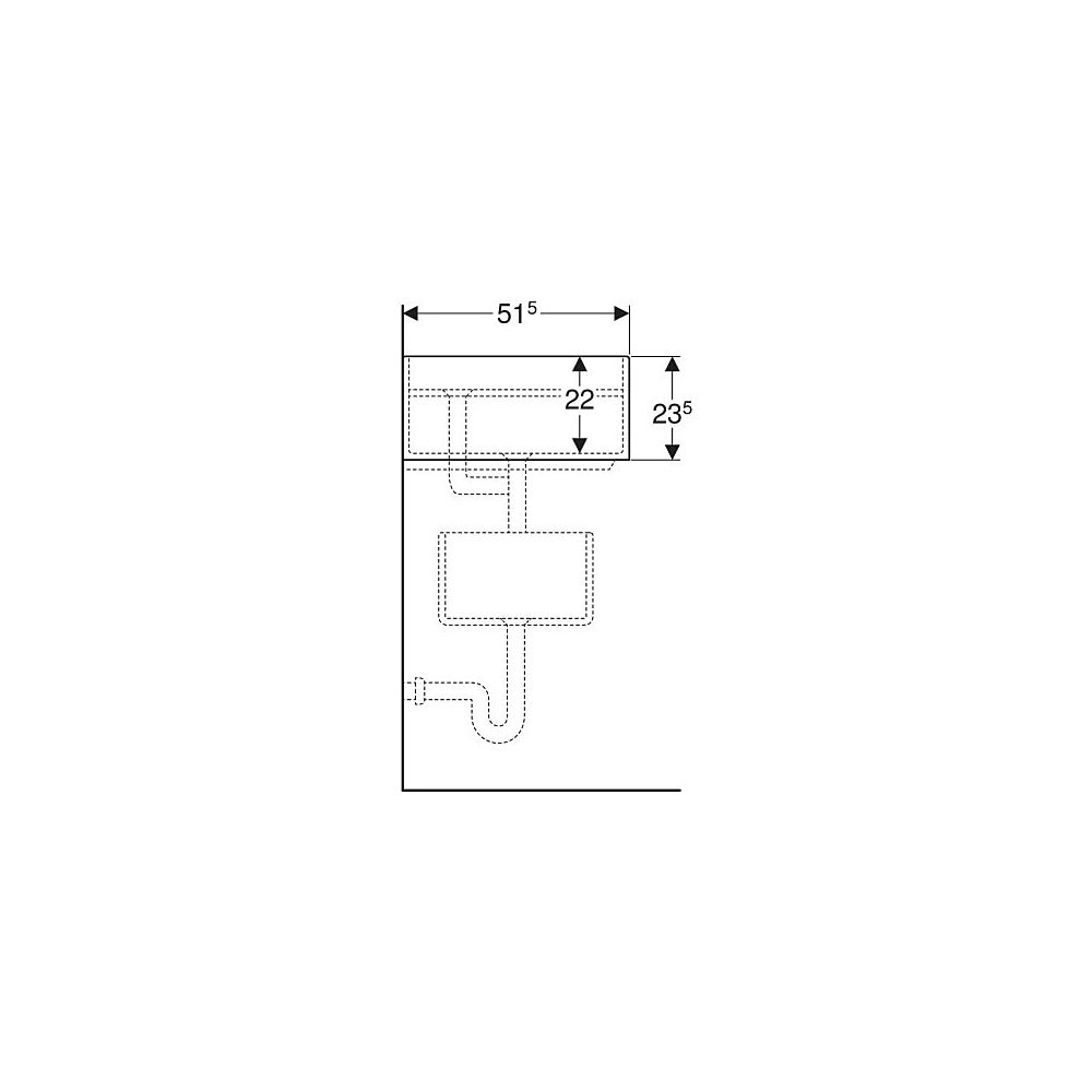 Geberit Publica Gipsfangbecken Oberteil, 78x23,5x51,5cm... GEBERIT-362511000 4022009080544 (Abb. 6)