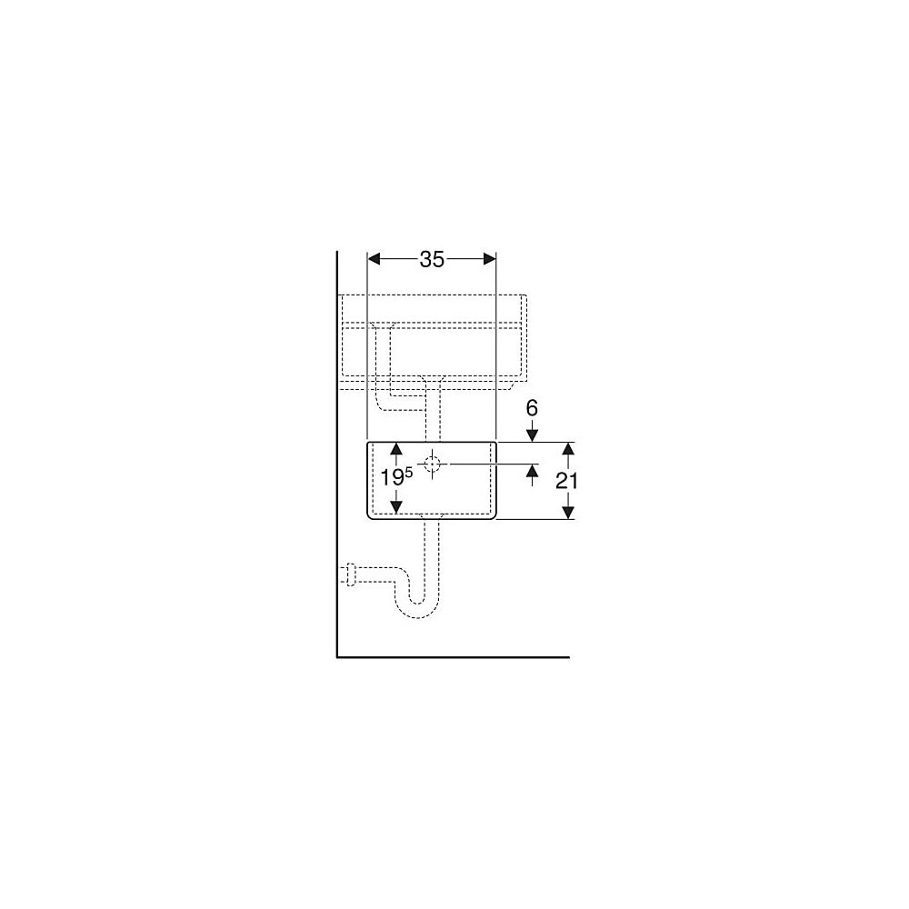 Geberit Publica Gipsfangbecken Unterteil, 25x21x35cm... GEBERIT-362512000 4022009080551 (Abb. 6)