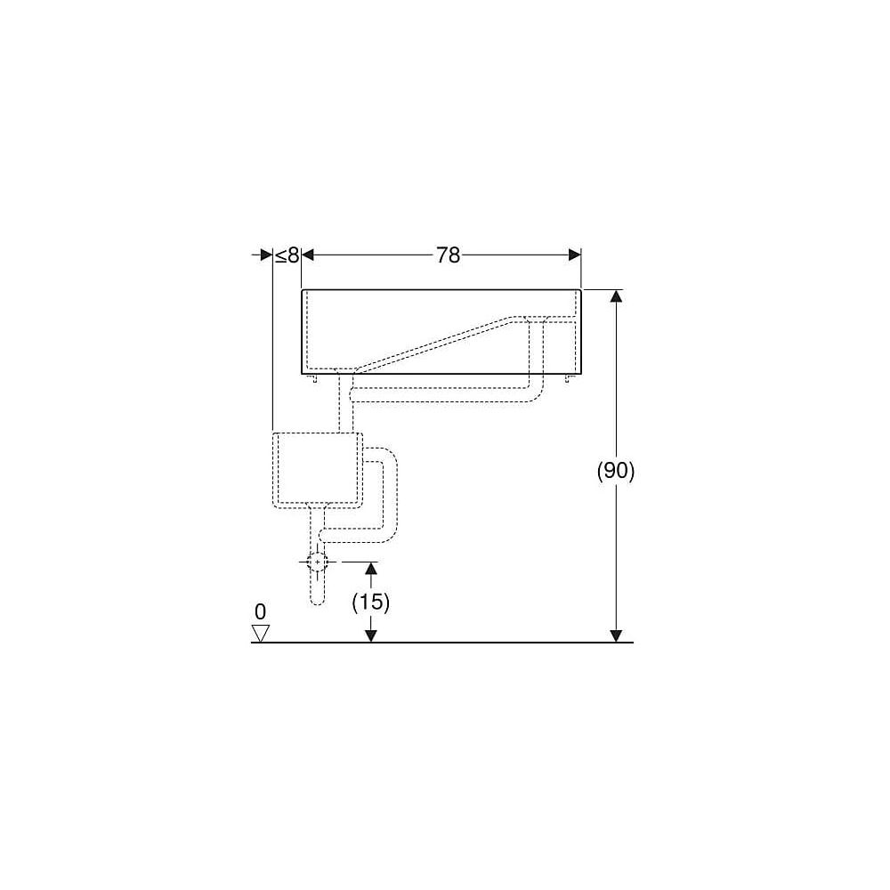 Geberit Publica Gipsfangbecken Oberteil, 78x23,5x51,5cm... GEBERIT-362511000 4022009080544 (Abb. 5)
