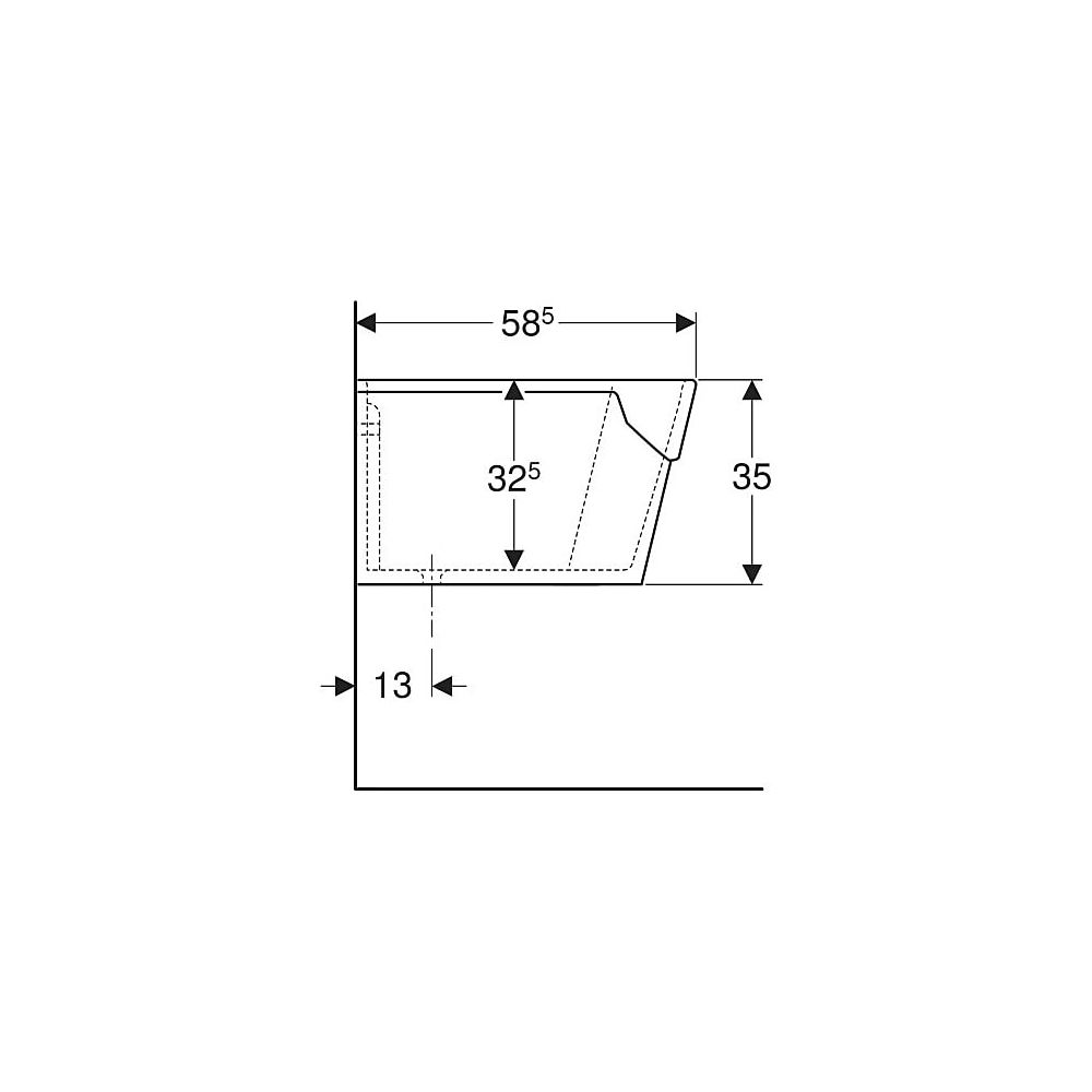 Geberit Publica Garda Mehrzweckbecken, 74x35x58,5cm... GEBERIT-355675000 4022009080360 (Abb. 7)