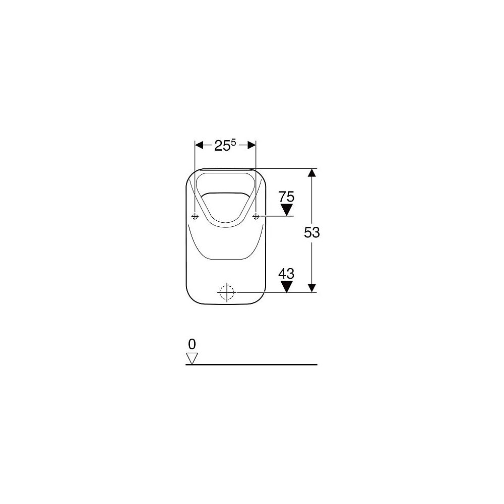 Geberit Alivio Urinal Zulauf von oben, Tiefe 34cm, Abgang nach hinten oder nach unte... GEBERIT-238150600 4022009330380 (Abb. 5)