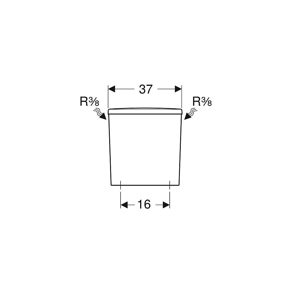 Geberit Renova Aufputzspülkasten aufgesetzt, eckiges Design, 2-Mengen-Spülung, Wasse... GEBERIT-227780600 4022009353600 (Abb. 4)