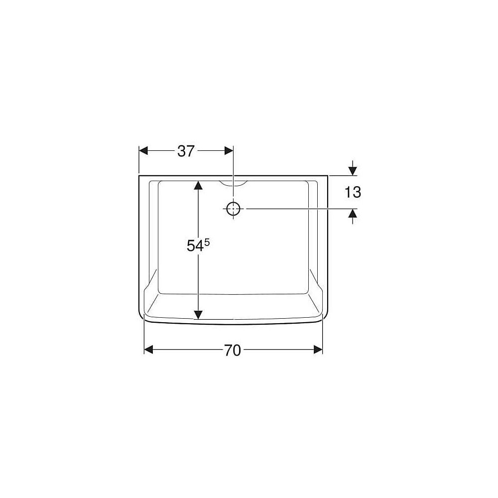 Geberit Publica Garda Mehrzweckbecken, 74x35x58,5cm... GEBERIT-355675000 4022009080360 (Abb. 5)
