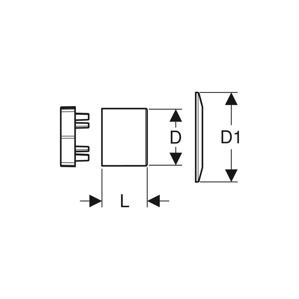 Geberit Blindrosette KOAX Zylinder, Aufnahme, Hochglanz verchromt... GEBERIT-610024213 4025416211334 (Abb. 4)