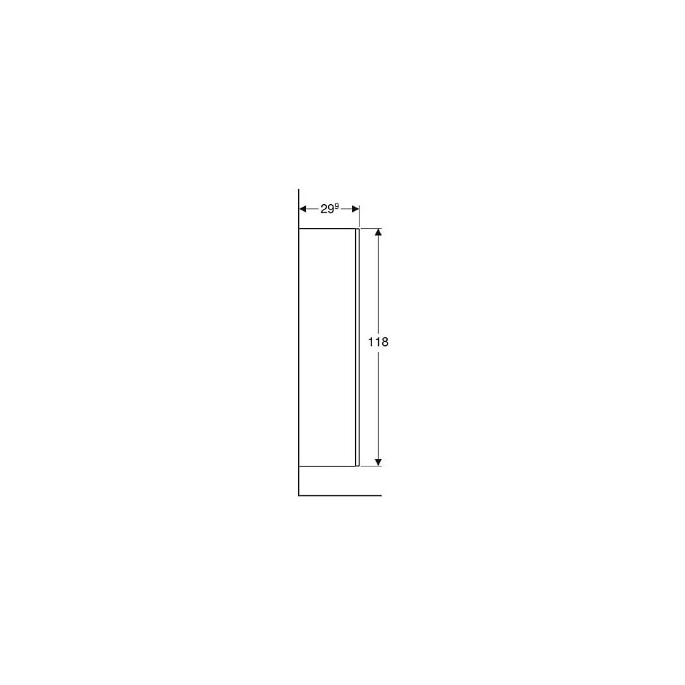 Geberit Smyle Square Mittelhochschrank mit 1 Tür, 36x118x29,9cm, Lava lackiert matt... GEBERIT-500361JK1 4025416433613 (Abb. 6)