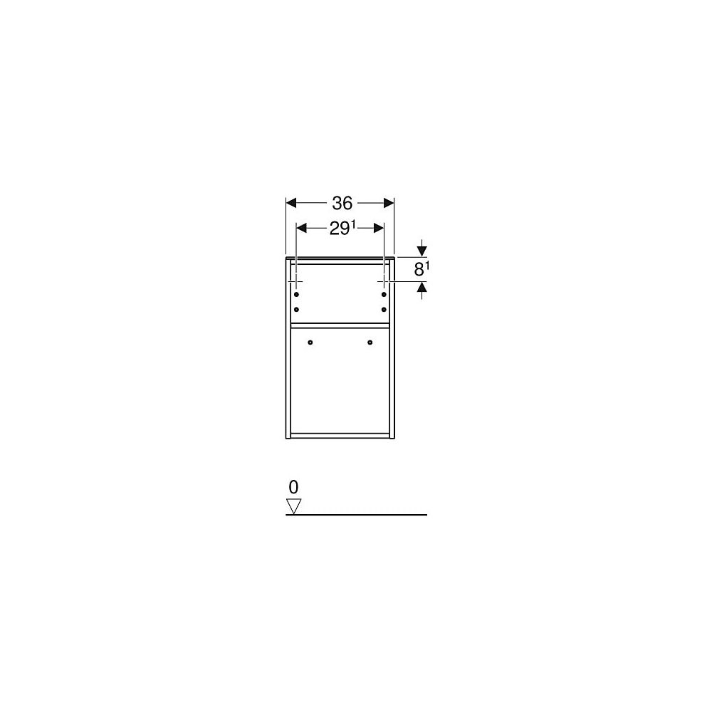 Geberit Smyle Square Seitenschrank offen, 36x60x29,9cm, Nussbaum hickory Melamin Hol... GEBERIT-500358JR1 4025416383284 (Abb. 4)