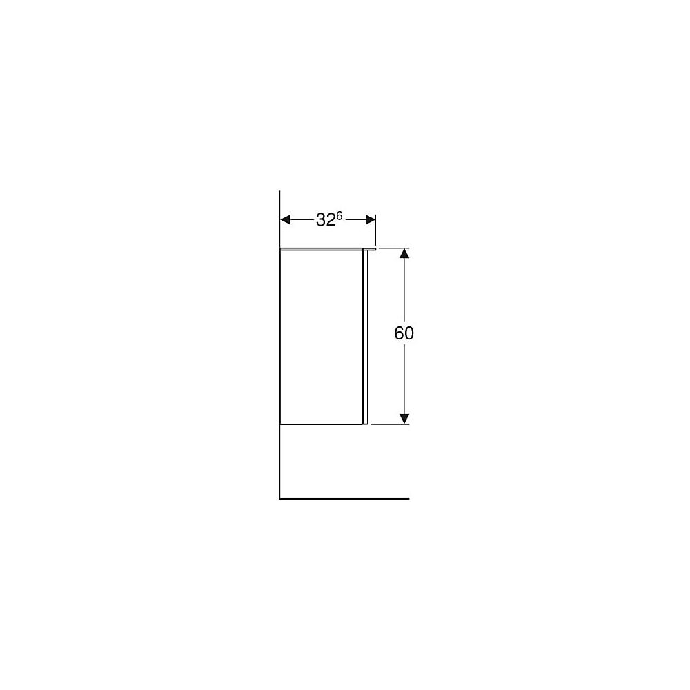 Geberit Smyle Square Seitenschrank, 1 Tür, 36x60x32,6cm, Sandgrau/lackiert hochgl, S... GEBERIT-500359JL1 4025416352631 (Abb. 6)