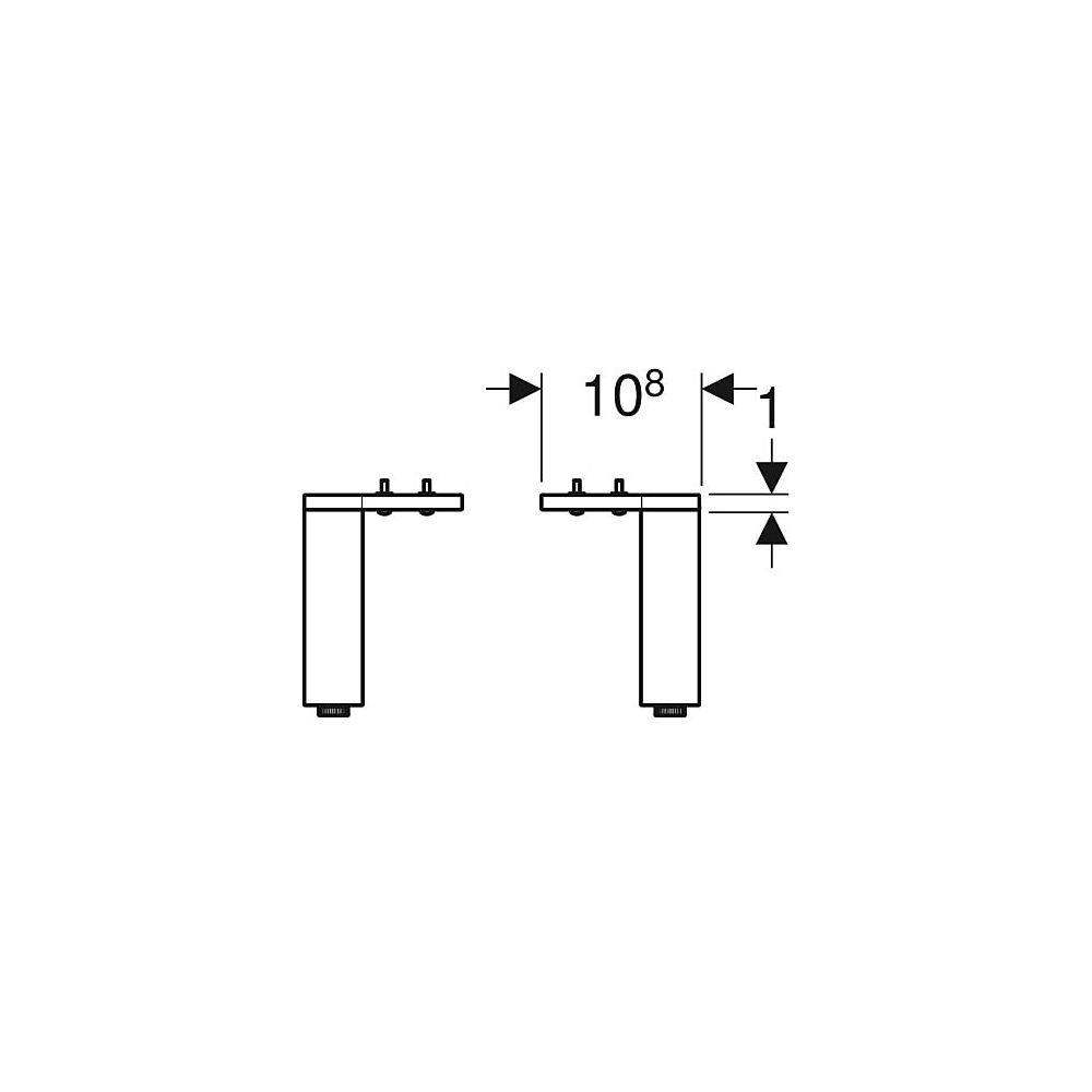 Geberit Set Füße Höhe 15,1-15,4cm, Hochglanz verchromt... GEBERIT-500367001 4025416430476 (Abb. 5)