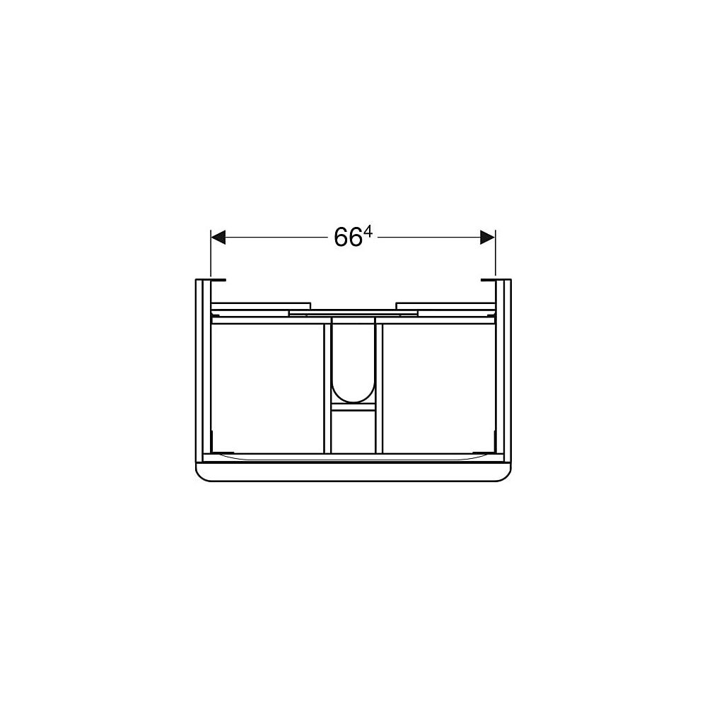 Geberit Smyle Square Unterschrank für Waschtisch, 2 Schubladen, 73,4x61,7x47cm, Weiß... GEBERIT-500353001 4025416363095 (Abb. 4)