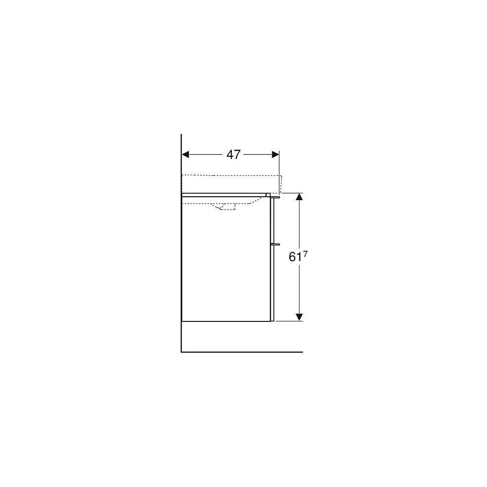 Geberit Smyle Square Unterschrank für Waschtisch, 2 Schubladen, 88,4x61,7x47cm, Weiß... GEBERIT-500354001 4025416363125 (Abb. 6)