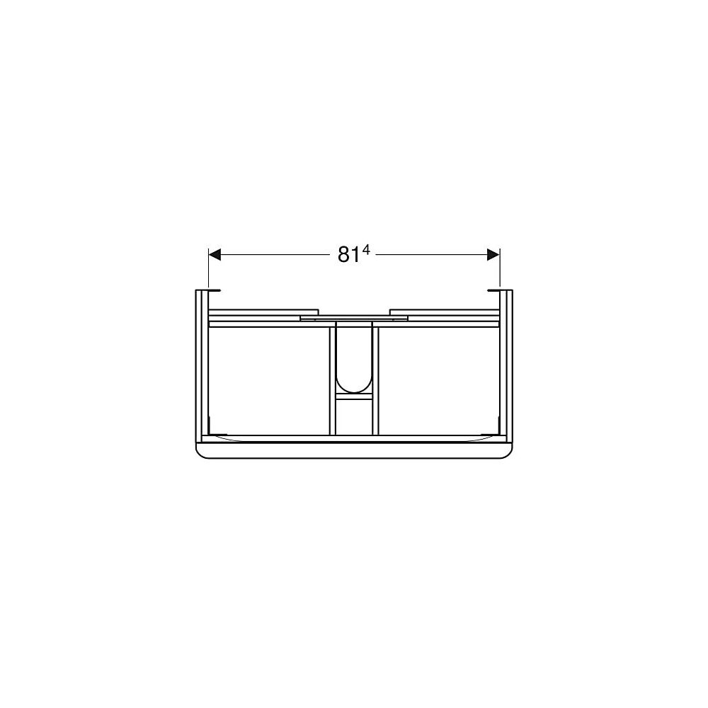 Geberit Smyle Square Unterschrank für Waschtisch, 2 Schubladen, 88,4x61,7x47cm, Weiß... GEBERIT-500354001 4025416363125 (Abb. 4)