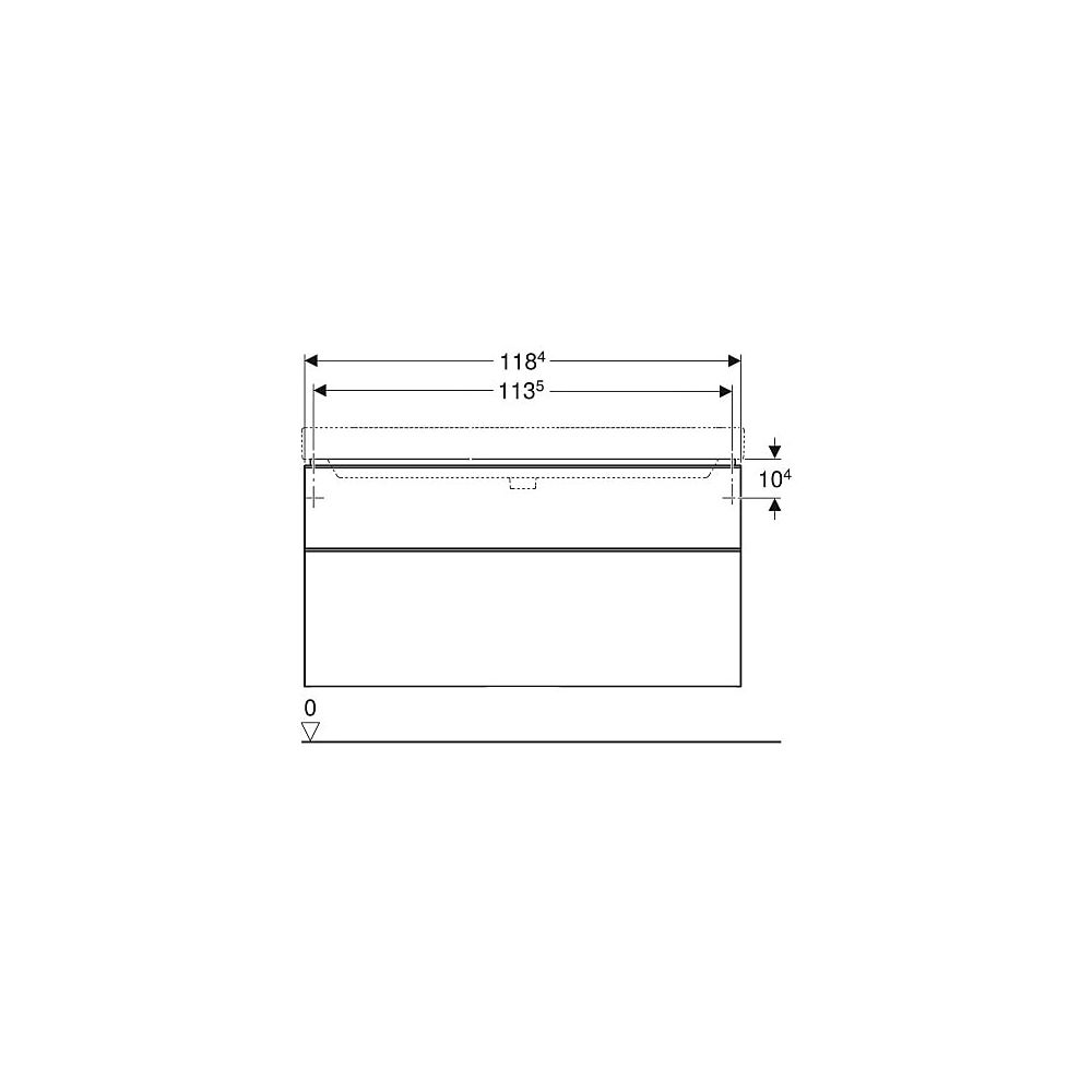 Geberit Smyle Square Unterschrank für Waschtisch, 2 Schubladen, 118,4x61,7x47cm, Wei... GEBERIT-500355001 4025416357032 (Abb. 5)