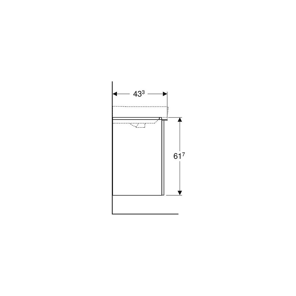 Geberit Smyle Square Unterschrank für Waschtisch, 1 Tür, Anschlag links, 53,6x61,7x4... GEBERIT-500366JK1 4025416433446 (Abb. 6)