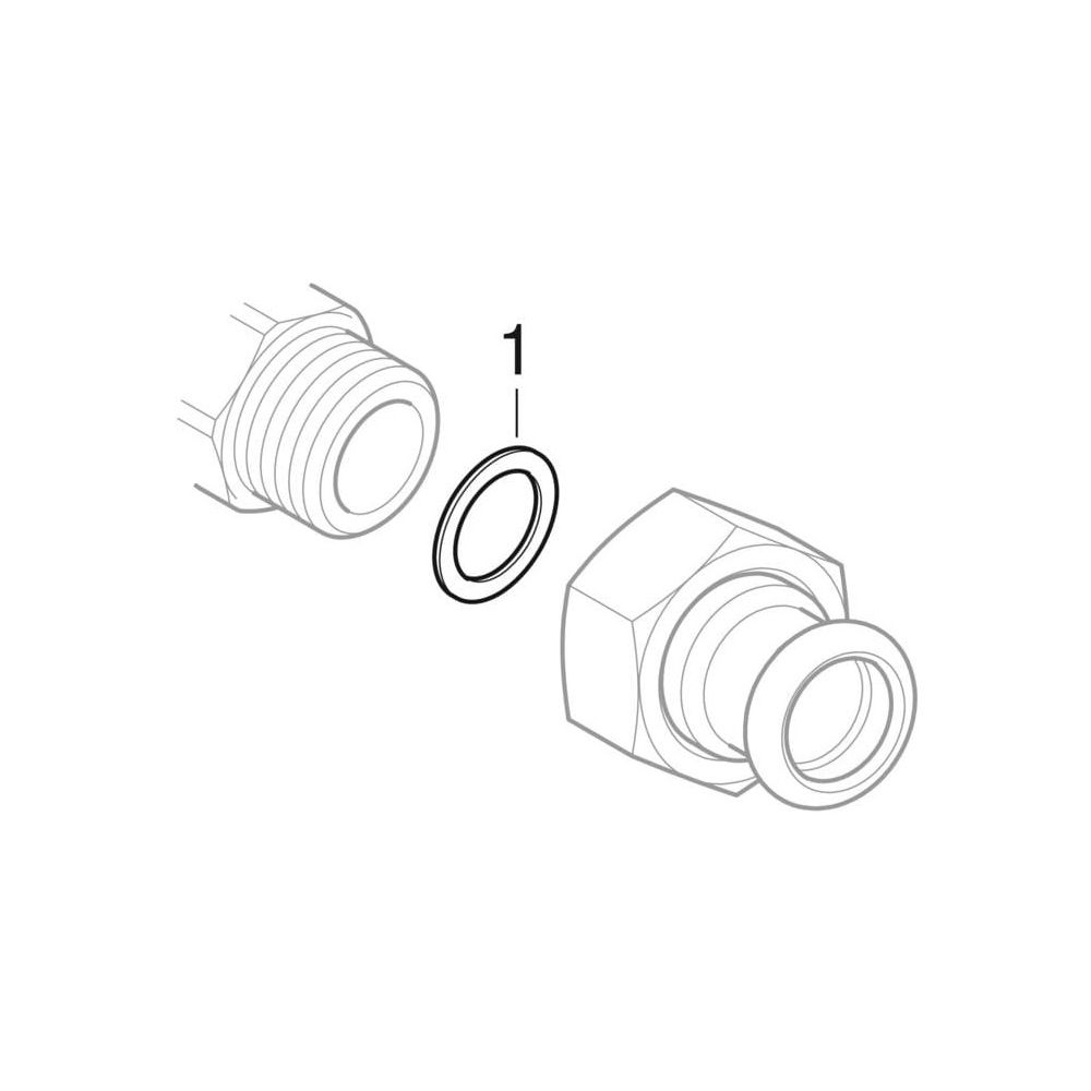 Geberit Mapress C-Stahl Anschluss mit Überwurfmutter d 15mm, di 10mm, G 1/2″... GEBERIT-25042 4024723250425 (Abb. 6)
