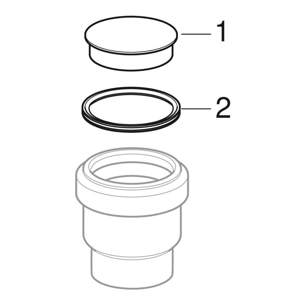 Geberit PE Steckmuffe reduziert, mit Lippendichtung Außendurchmesser 56mm... GEBERIT-361752163 4025410549785 (Abb. 6)