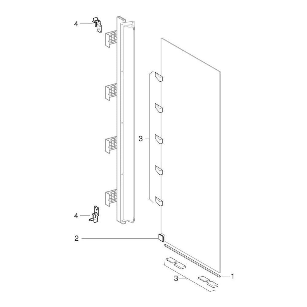 Geberit Walk-in-Duschwand Länge 119cm, Höhe 200cm... GEBERIT-560003001 4025410571274 (Abb. 6)
