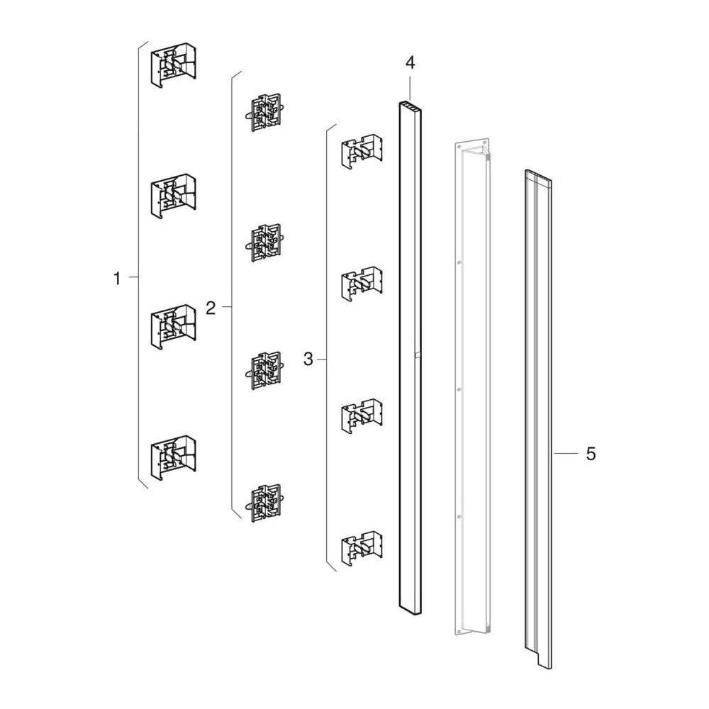 Geberit Duofix Element für Walk-in-Duschwand 10,8x208,8x5,2cm... GEBERIT-111596001 4025416454502 (Abb. 8)