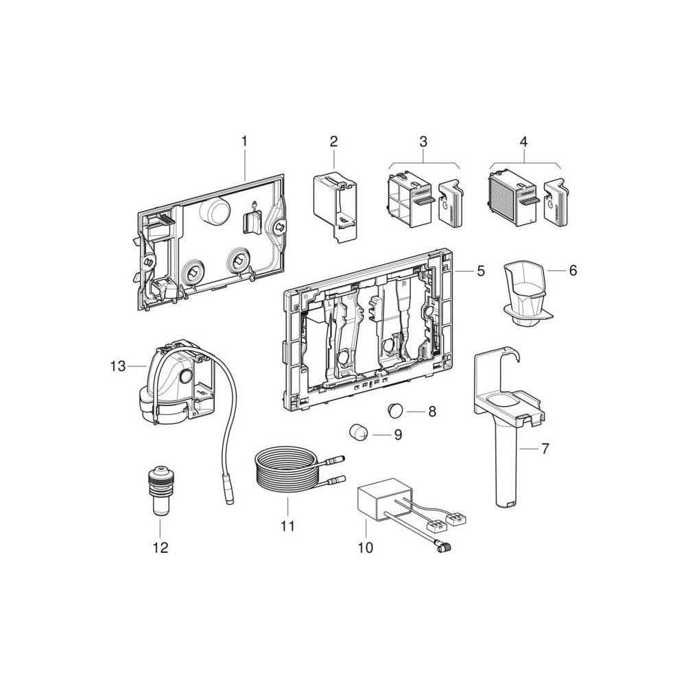 Geberit DuoFresh Modul, automatische Auslösung, Einschub für DuoFresh Stick für Sigm... GEBERIT-115050BZ2 4025410643681 (Abb. 4)