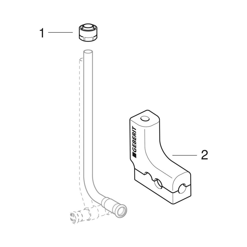 Geberit Mapress Metallrohr-Anschlussbogen 90 Grad mit Dämmbox Anschlussverschr. für Euro... GEBERIT-63126 4025410585226 (Abb. 8)