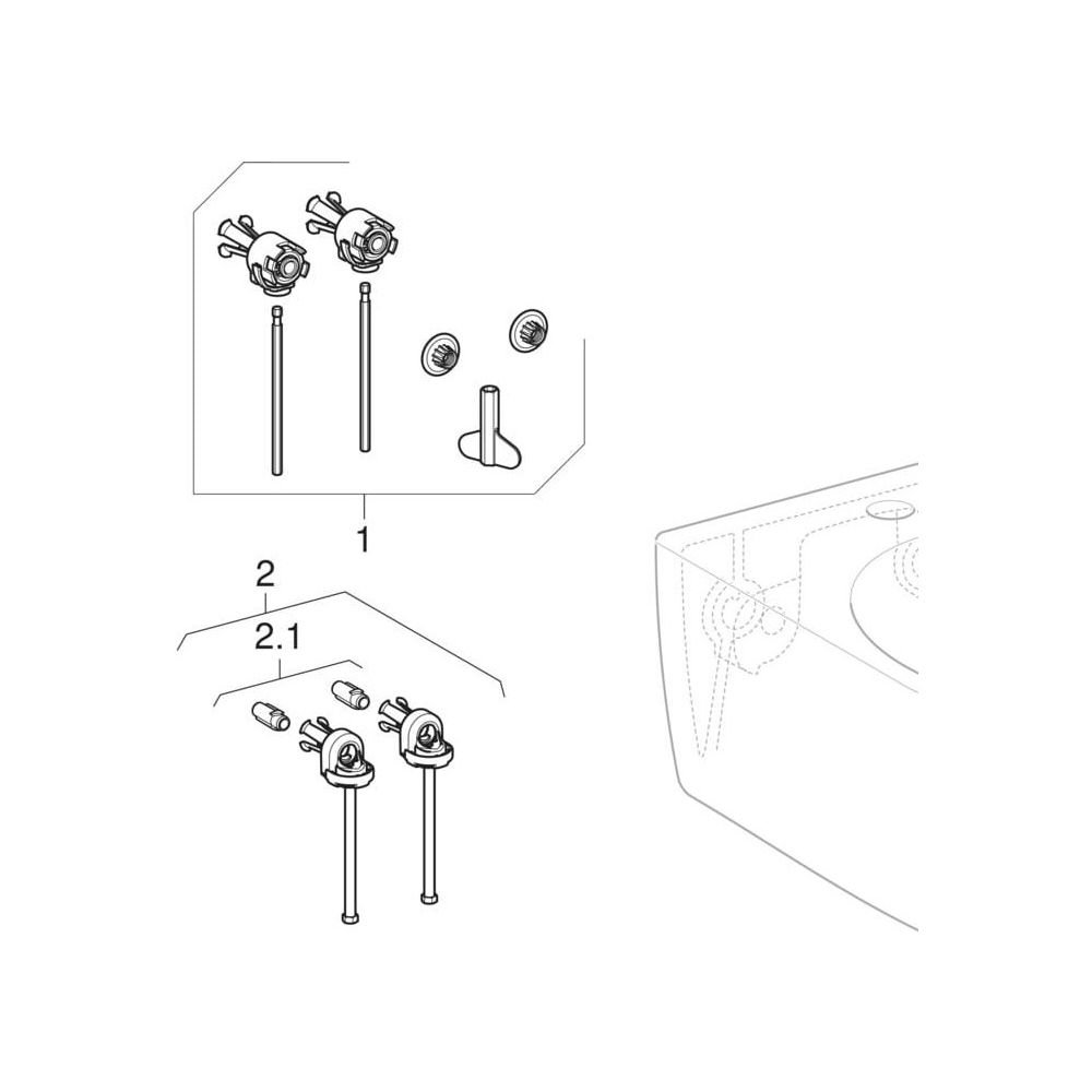 Geberit Smyle Square Wandbidet geschlossene Form, Tiefe 54cm, Überlauf sichtbar, We... GEBERIT-500209011 4025416425861 (Abb. 10)