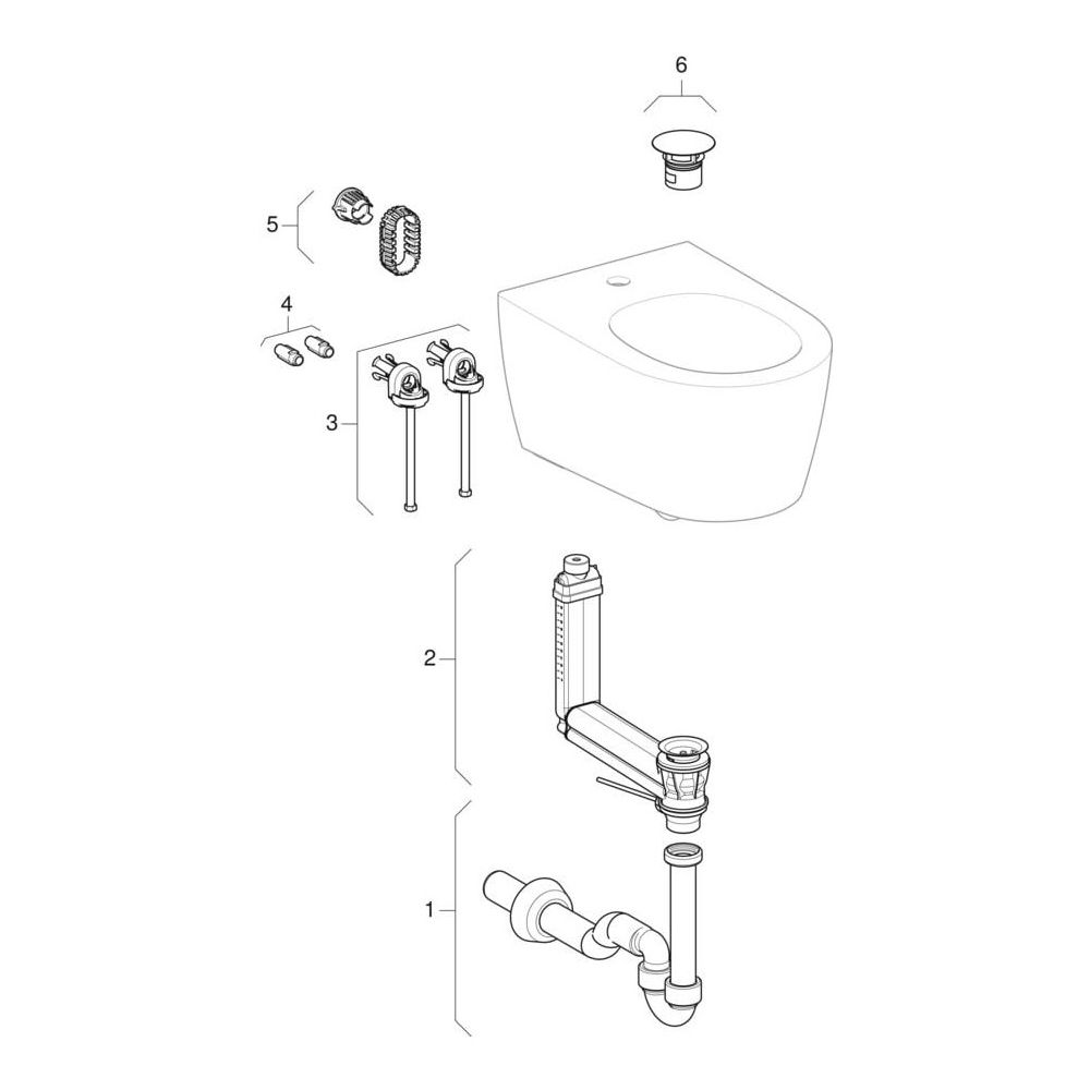 Geberit ONE Wandbidet geschlossene Form, Tiefe 54cm, Überlauf verdeckt, Weiß/KeraTe... GEBERIT-500690011 4025410715166 (Abb. 10)