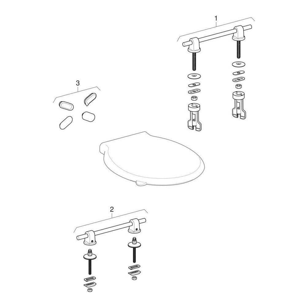 Geberit Renova Wand-WC Tiefspüler Tiefe 54cm, Manhattan... GEBERIT-203040010 4022009285062 (Abb. 12)
