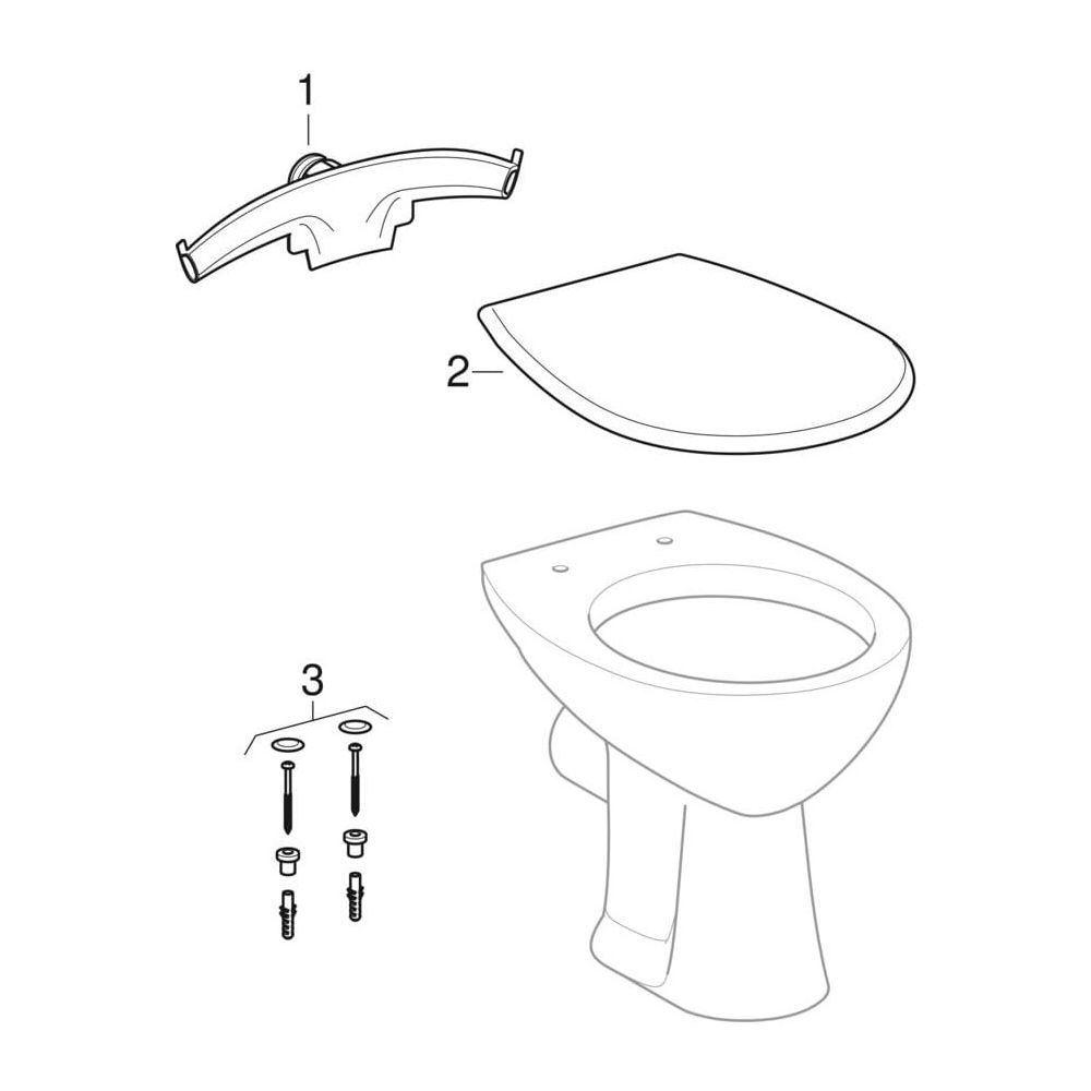 Geberit Renova Stand-WC Tiefspüler, Abgang horizontal Tiefe 46cm, Weiß... GEBERIT-211000000 4022009021493 (Abb. 10)