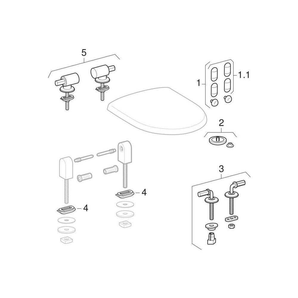 Geberit Felino WC-Sitz mit Absenkautomatik, Befestigung von unten, Weiß/glänzend... GEBERIT-574025000 4022009294644 (Abb. 4)