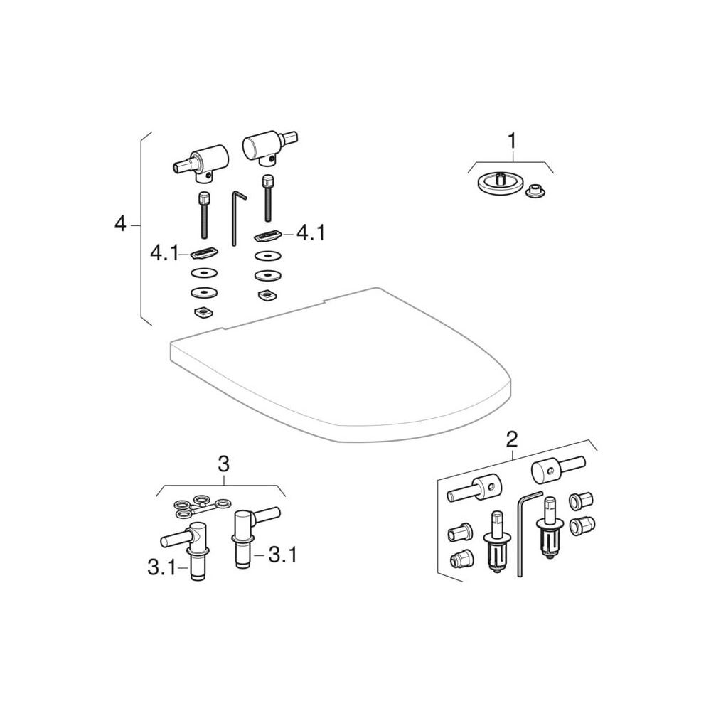 Geberit Vitelle WC-Sitz ohne Absenkautomatik, Befestigung von oben, Weiß/glänzend... GEBERIT-573620000 4022009161847 (Abb. 4)