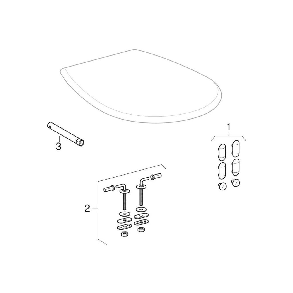 Geberit Renova WC-Sitz oval, Befestigung von unten Absenkautomatik nein, Befestigun... GEBERIT-572165068 4022009265217 (Abb. 11)