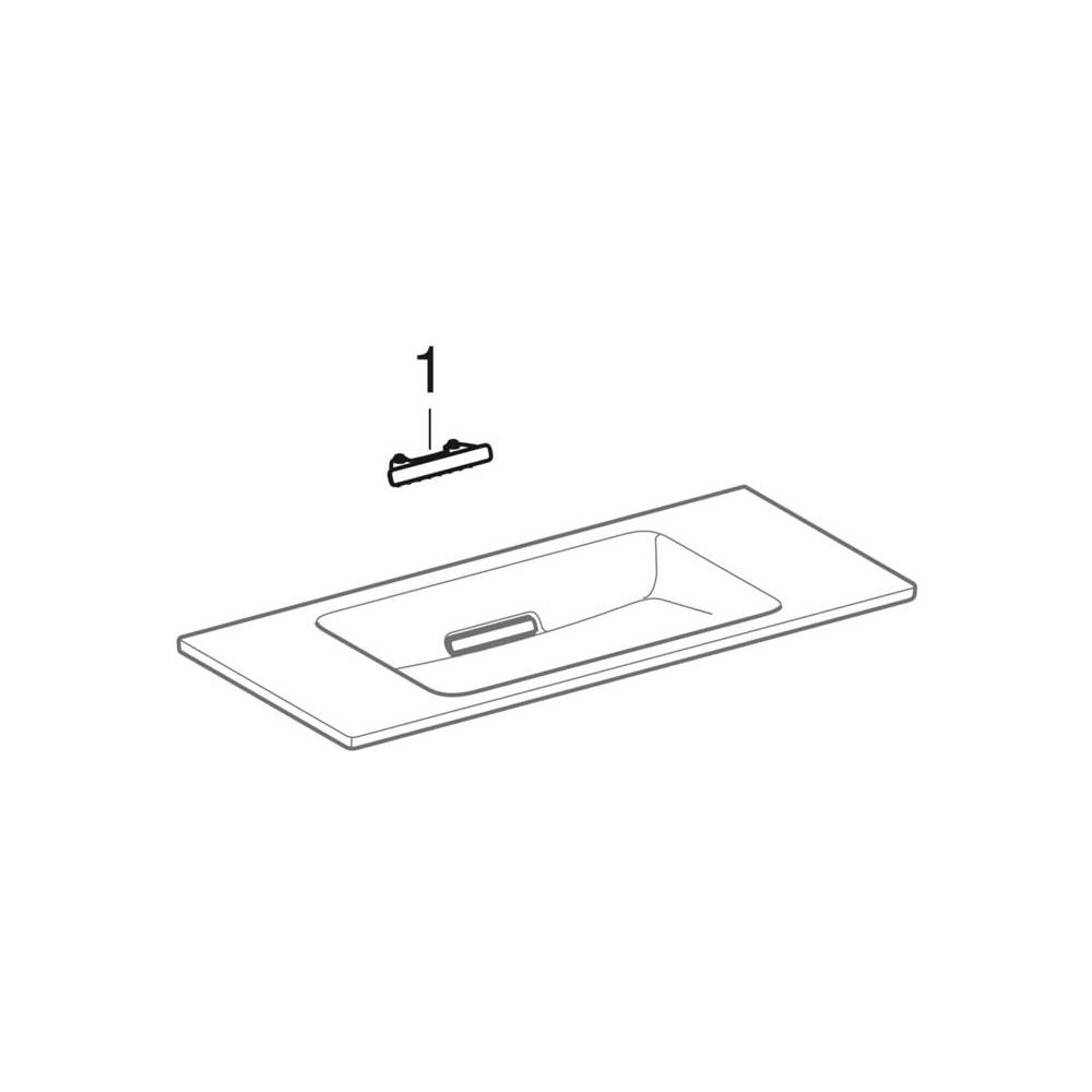 Geberit ONE Waschtisch schwebendes Design Abgang horizontal verk. Ausl., 90x40cm o.... GEBERIT-500390012 4025410574350 (Abb. 10)