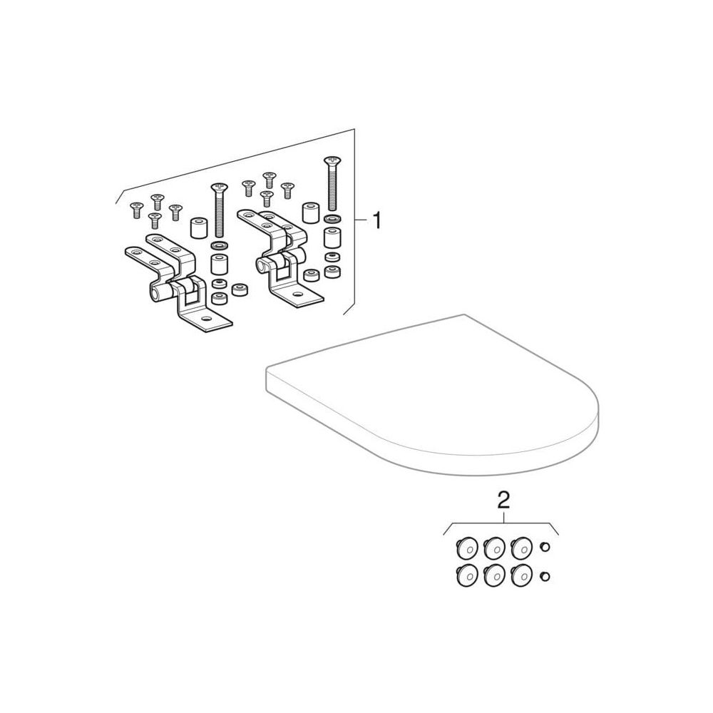 Geberit Courreges WC-Sitz ohne Absenkautomatik, Befestigung vorne, Manhattan/glänzen... GEBERIT-572700010 4022009160321 (Abb. 4)