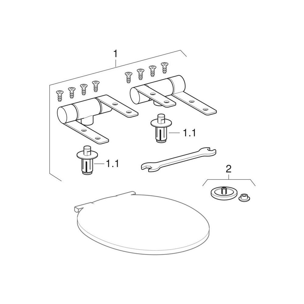 Geberit Cassini WC-Sitz mit Absenkautomatik, Befestigung von oben, Weiß/glänzend... GEBERIT-575210000 4022009275957 (Abb. 4)