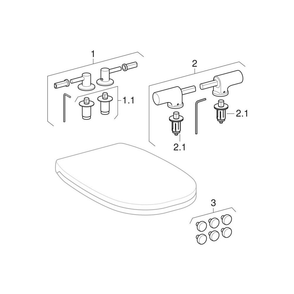 Geberit 500 WC-Sitz ohne Absenkautomatik, Befestigung von oben, Weiß/glänzend... GEBERIT-572100000 4022009219791 (Abb. 4)