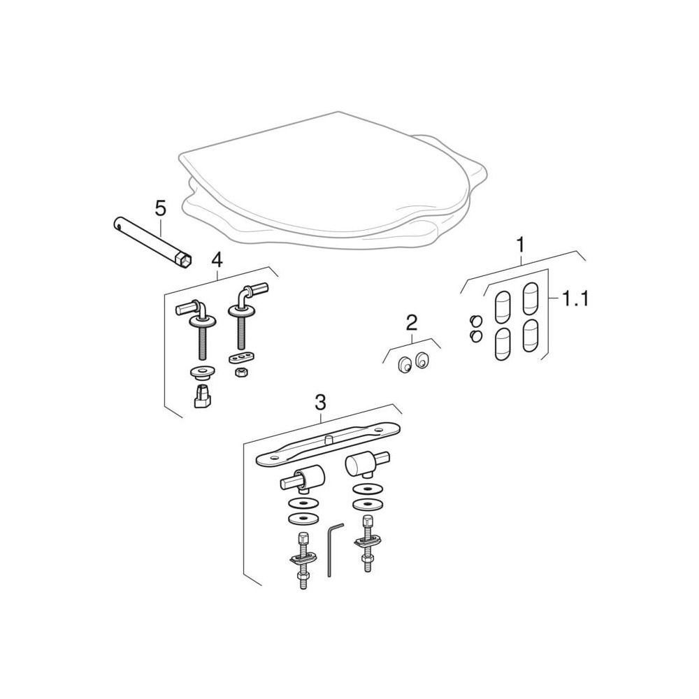 Geberit Bambini Wand-WC für Kinder, Tiefspüler, für WC-Sitz Tiefe 53,5cm, Weiß... GEBERIT-201700000 4022009014662 (Abb. 11)