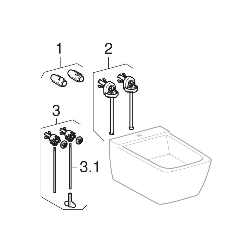Geberit iCon Wandbidet geschlossene Form, Tiefe 53cm, Überlauf sichtbar, Weiß/KeraT... GEBERIT-501898008 4025410945846 (Abb. 10)