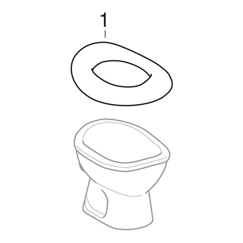Geberit Bambini Stand-WC für Babys, Kleinkinder, Tiefspüler Tiefe 37,5cm, Weiß... GEBERIT-211650000 4022009021974 (Abb. 10)