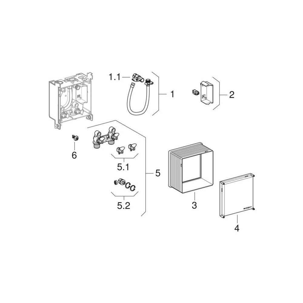Geberit Piave Waschtischarmatur Standmontage, Generatorbetrieb, für UP-Funktionsbox ... GEBERIT-116185211 4025416834724 (Abb. 9)