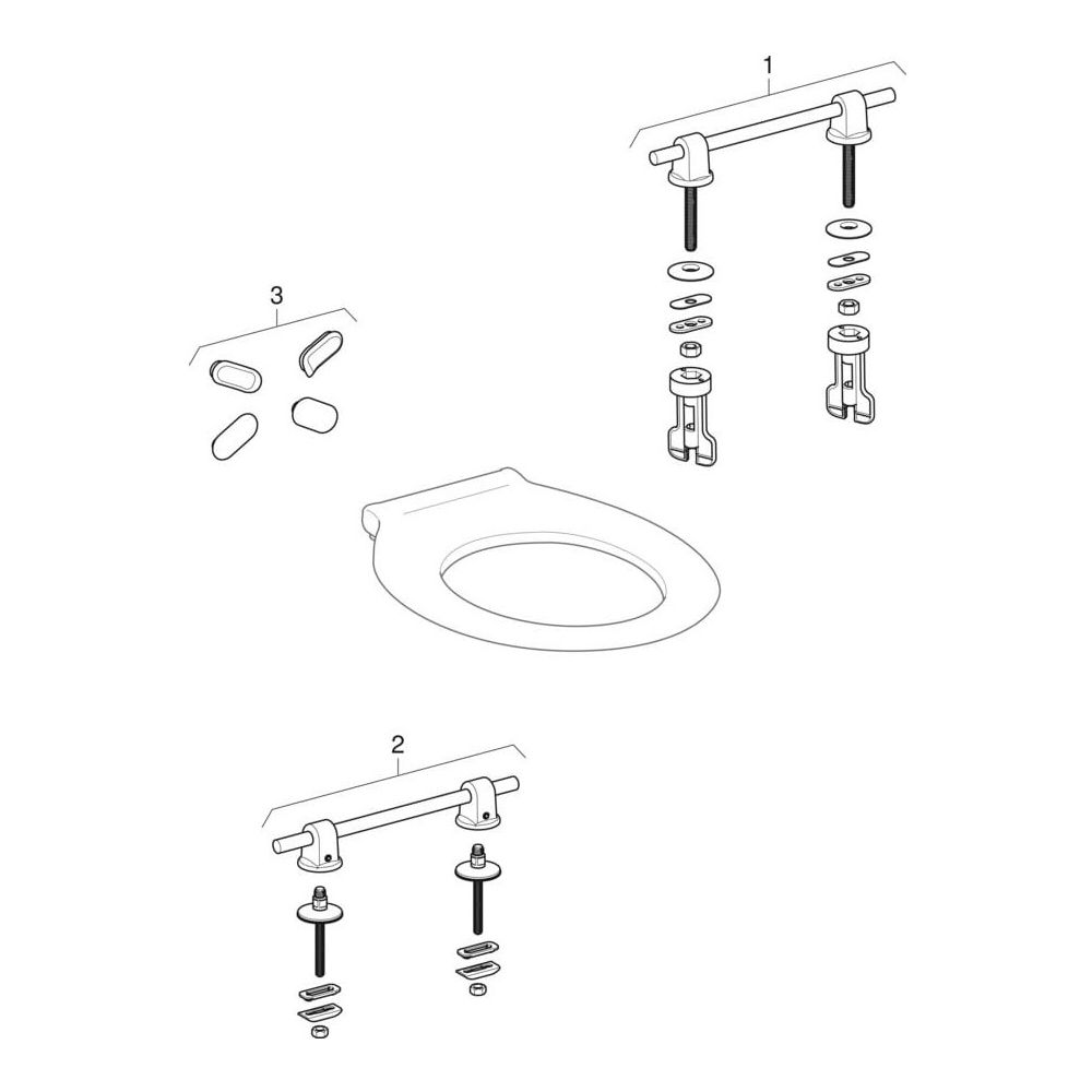 Geberit Renova Wand-WC Tiefspüler Tiefe 54cm, Manhattan... GEBERIT-203040010 4022009285062 (Abb. 13)