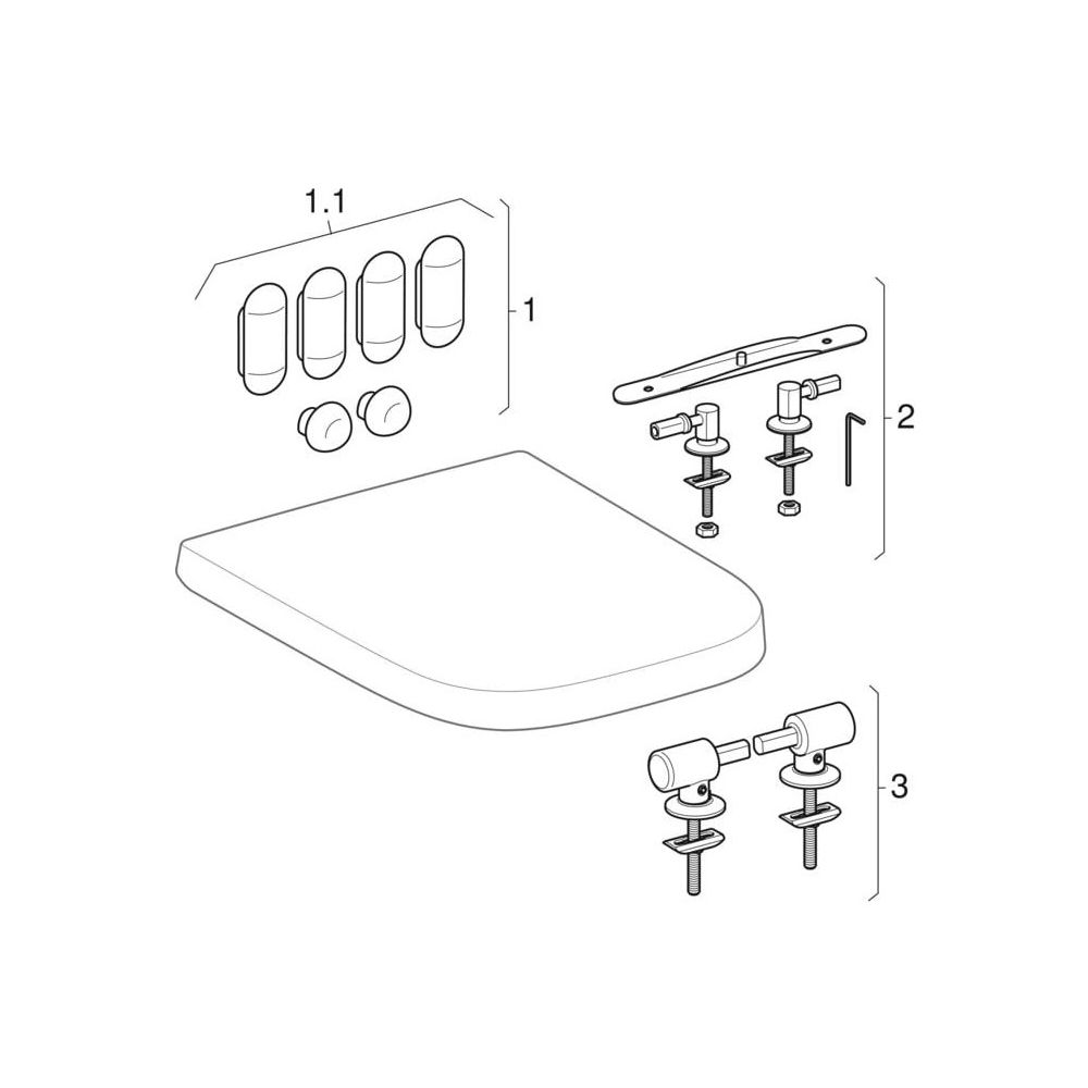Geberit Renova Plan Wand-WC Tiefspüler, teilgeschlossene Form, Rimfree Tiefe 54cm, ... GEBERIT-500378018 4025416089056 (Abb. 12)