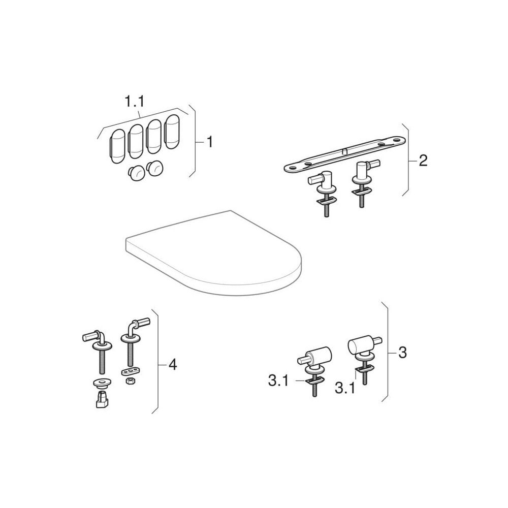 Geberit Renova Wand-WC Tiefspüler Tiefe 54cm, Manhattan... GEBERIT-203040010 4022009285062 (Abb. 14)