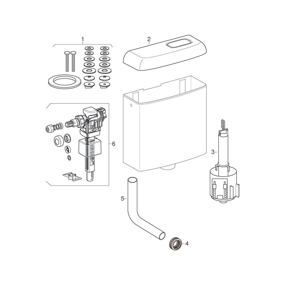 Geberit Renova Aufputz-Spülkasten, 521030000... GEBERIT-521030000 4022009179606 (Abb. 6)