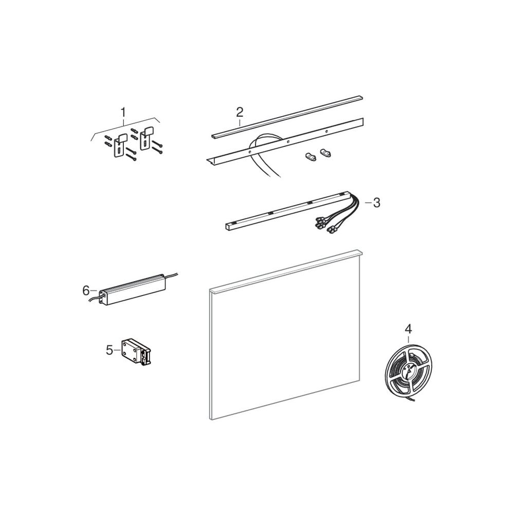 Geberit Xeno2 Lichtspiegel mit direkter, indirekter Beleuchtung, Breite 120cm, Höhe... GEBERIT-500519001 4025416608141 (Abb. 10)