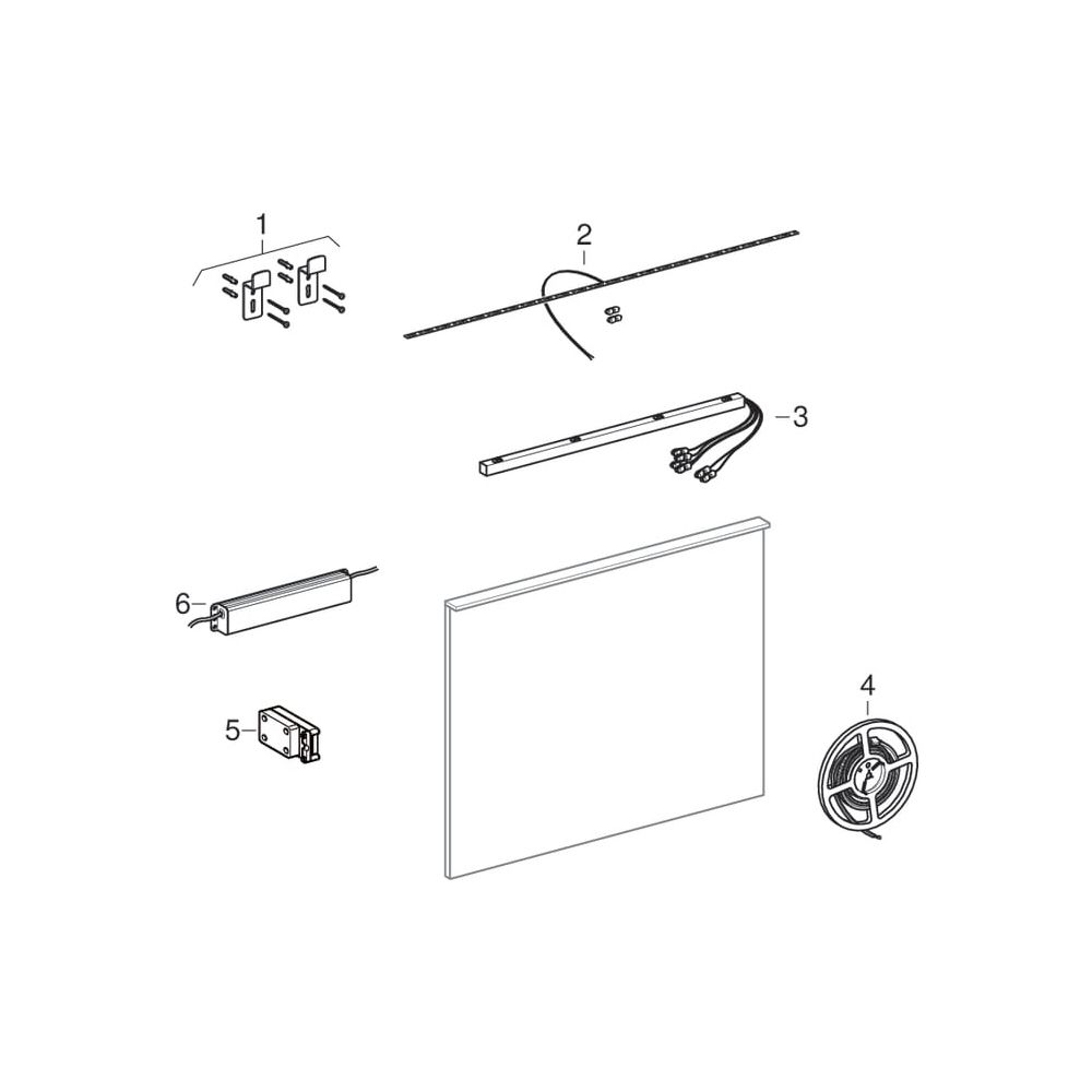 Geberit Xeno2 Lichtspiegel, Breite 40cm, Höhe 91cm, Aluminium gebürstet... GEBERIT-500520001 4025416608479 (Abb. 11)