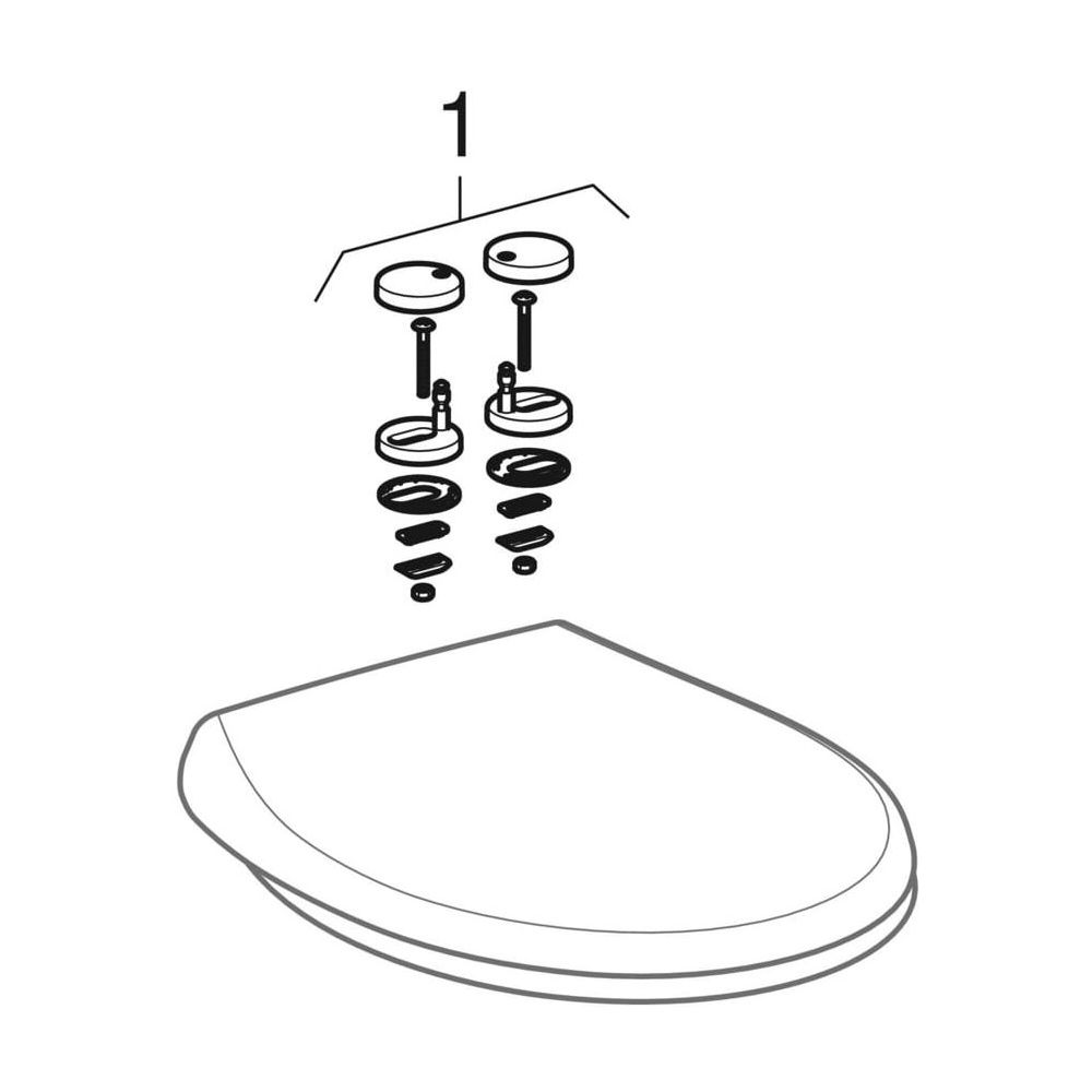 Geberit Renova Wand-WC Tiefspüler Tiefe 54cm, Manhattan... GEBERIT-203040010 4022009285062 (Abb. 15)