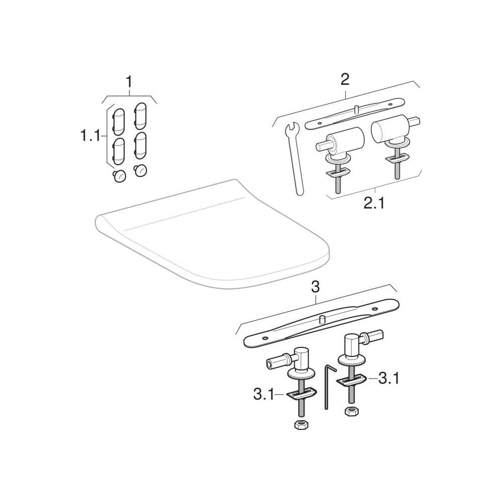 Geberit Renova Plan Wand-WC Tiefspüler, teilgeschlossene Form, Rimfree Tiefe 54cm, ... GEBERIT-500378018 4025416089056 (Abb. 11)