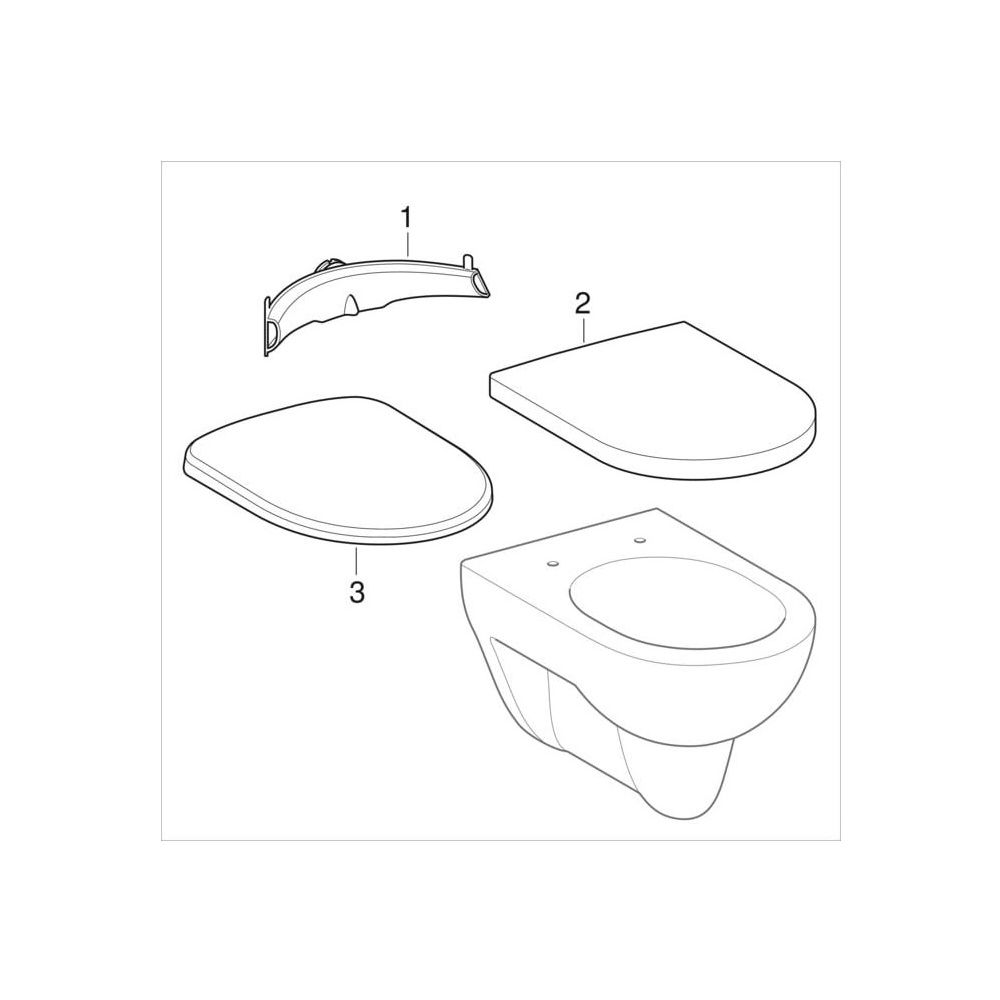Geberit Renova Compact Wand-WC Tiefspüler, verkürzte Ausladung Tiefe 48cm, Weiß... GEBERIT-203245000 4022009288711 (Abb. 10)