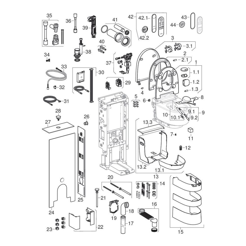 Geberit AquaClean Mera Classic WC-Komplettanlage Stand-WC Alpinweiß, Hochdruck-Schi... GEBERIT-146240111 4025416357308 (Abb. 10)